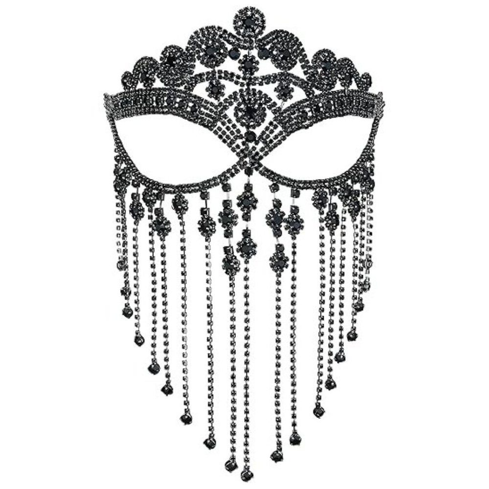 NWT Sparkling Swarovski Bling Crystal Rhinestone Mask Halloween Costume …